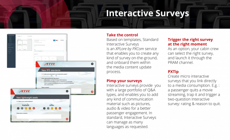 This app enables our airline customers to create as many interactive surveys as they wish to keep consistent with their marketing strategy.