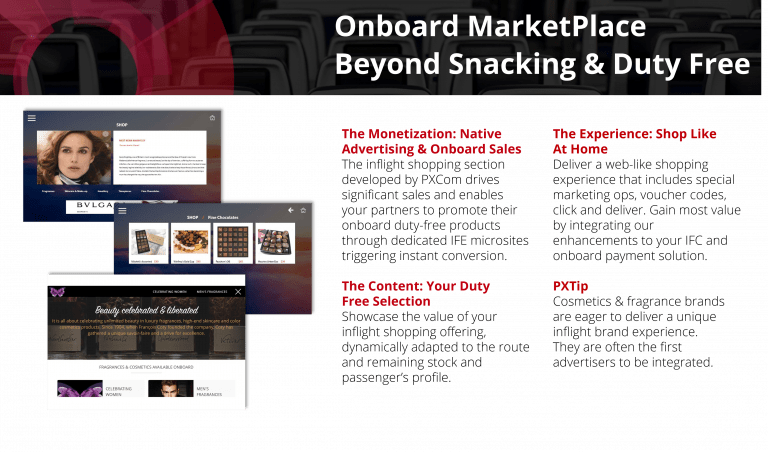 From Food & Beverages to duty-free, to destination services, to digital concessions, this end-to-end solution is the easiest path to create an onboard digital sales experience.